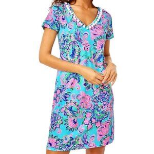 Lilly Pulitzer Etta dress in Blue Horizon Jungle Sunrise